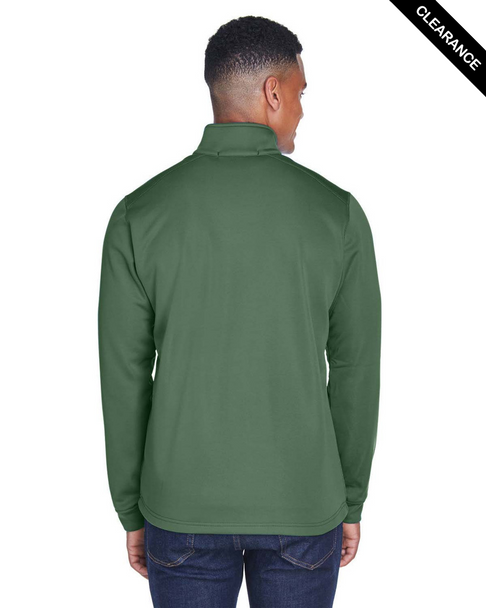 Clearance - Devon & Jones DG796 Men's Newbury Colorblock Malange Fleece Full-Zip Sweater | Forest/ Forest Heather Clearance - Devon & Jones DG796 Men's Newbury Colorblock Malange Fleece Full-Zip Sweater | Forest/ Forest Heather