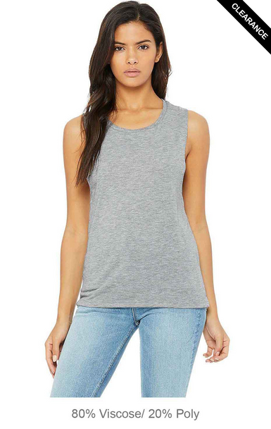 Clearance - Bella+Canvas 8803 Flowy Muscle Tank Top | Athletic Heather