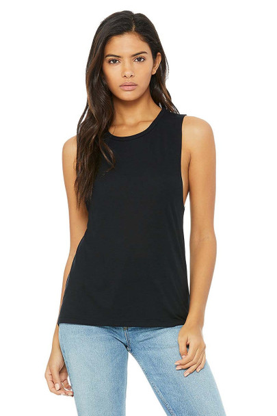 Clearance - Bella+Canvas 8803 Flowy Muscle Tank Top | Black
