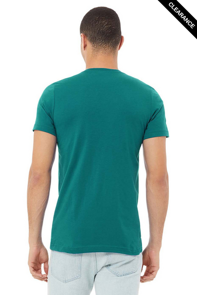 Clearance - Bella+Canvas 3415 Unisex V-Neck Tri-Blend T-Shirt | Teal Triblend