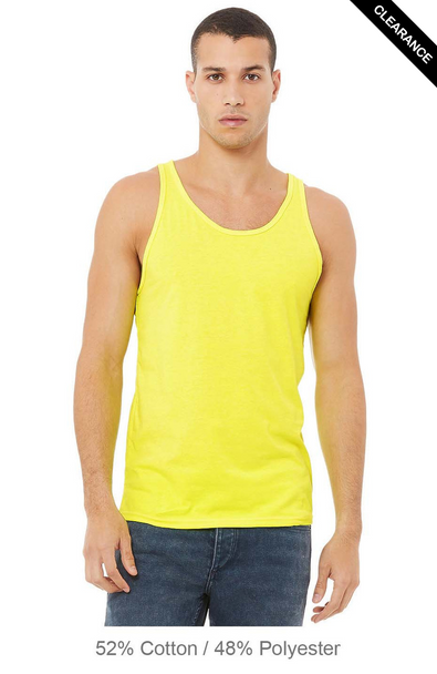 Clearance - Bella+Canvas 3480 Unisex Jersey Tank Top | Neon Yellow