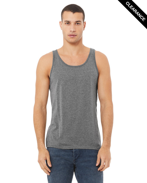 Clearance - Bella+Canvas 3484 Unisex Triblend Tank Top | Grey Triblend
