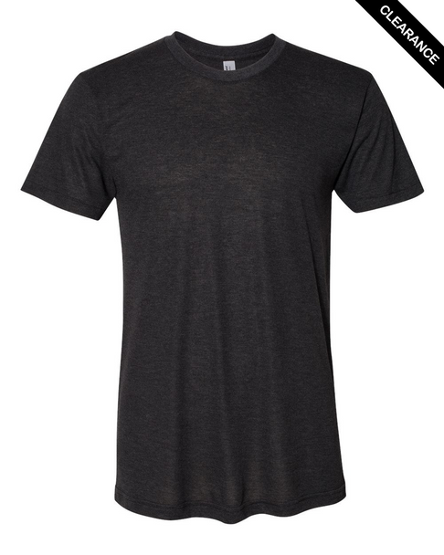 Clearance - American Apparel TR401 Unisex Tri-Blend Track T-shirt | Tri Black