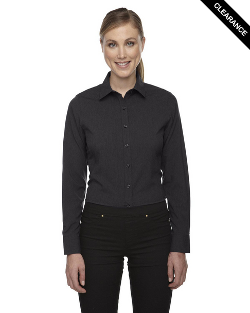 Clearance - North End 78802 Ladies' Mélange Performance Shirt | Carbon Heather