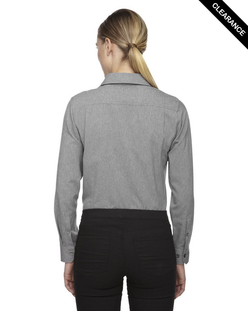 Clearance - North End 78802 Ladies' Mélange Performance Shirt | Light Heather