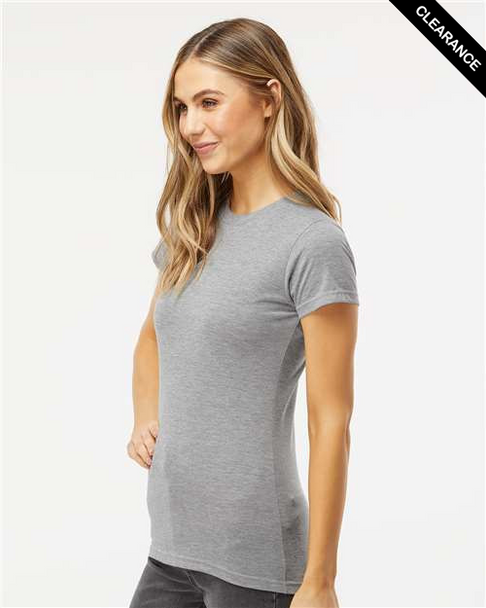 Clearance - M&O 3540 Ladies Deluxe Blend T-shirt | Heather Grey