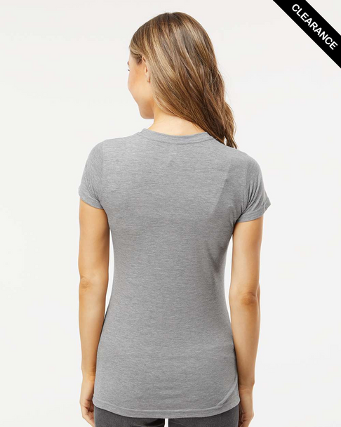 Clearance - M&O 3540 Ladies Deluxe Blend T-shirt | Heather Grey