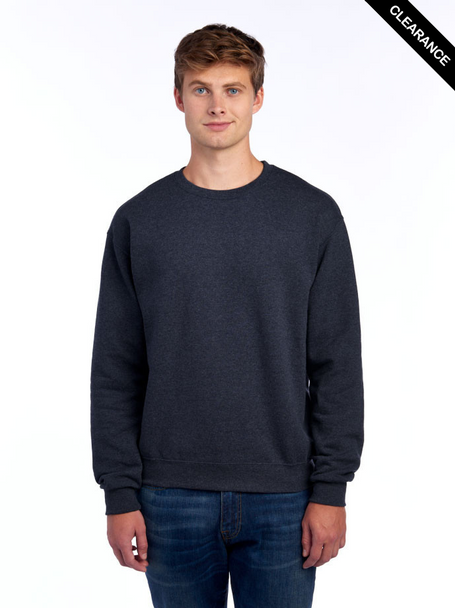 Clearance - JERZEES 562MR NuBlend® Crewneck Sweatshirt | Vintage Heather Navy
