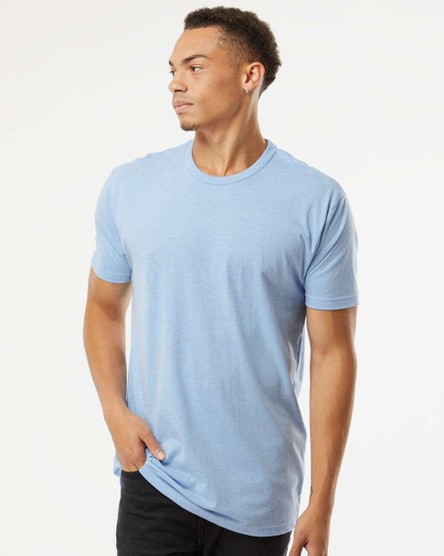 Next Level 6210 Unisex CVC Crewneck Tee | Heather Columbus Blue
