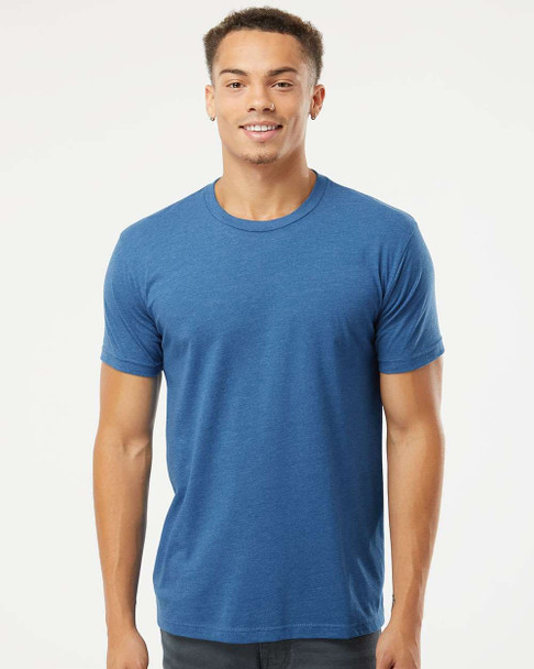 Next Level 6210 Unisex CVC Crewneck Tee | Heather Cool Blue