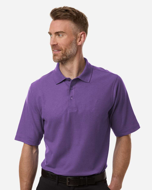 Harriton M105 Men's Maverick CVC Pique Polo | Team Purple