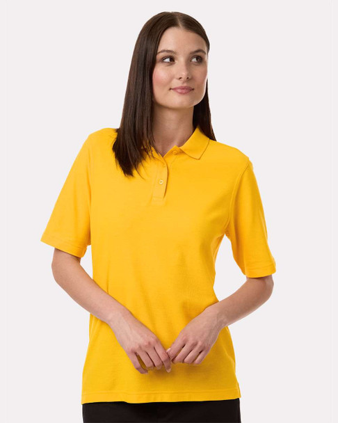 Harriton M105W Women's Maverick CVC Pique Polo | Sunray Yellow
