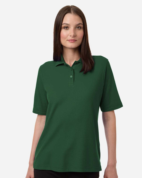 Harriton M105W Women's Maverick CVC Pique Polo | Dark Green