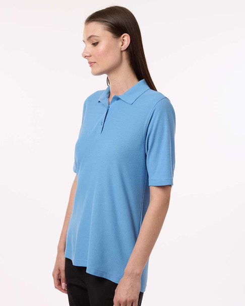 Harriton M105W Women's Maverick CVC Pique Polo | Light College Blue