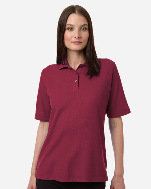 Harriton M105W Women's Maverick CVC Pique Polo | Wine