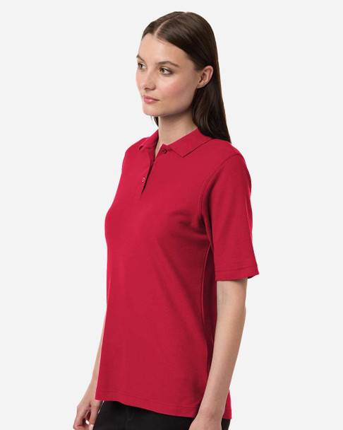 Harriton M105W Women's Maverick CVC Pique Polo | Red