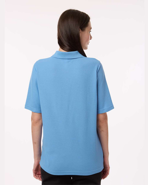 Harriton M105W Women's Maverick CVC Pique Polo | Light College Blue