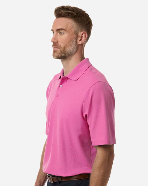 CORE365 CE106 Men's Resolve CVC Performance Pique Polo | Charity Pink