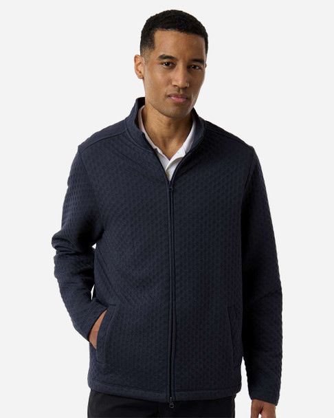 Devon & Jones  DG740 Men's Berkley Textured Full-Zip Jacket | Navy