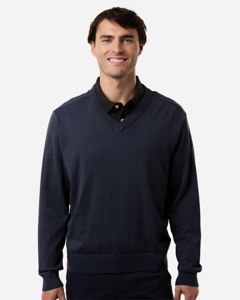 Devon & Jones  DG445 Men's New Classics V-Neck Sweater | Navy