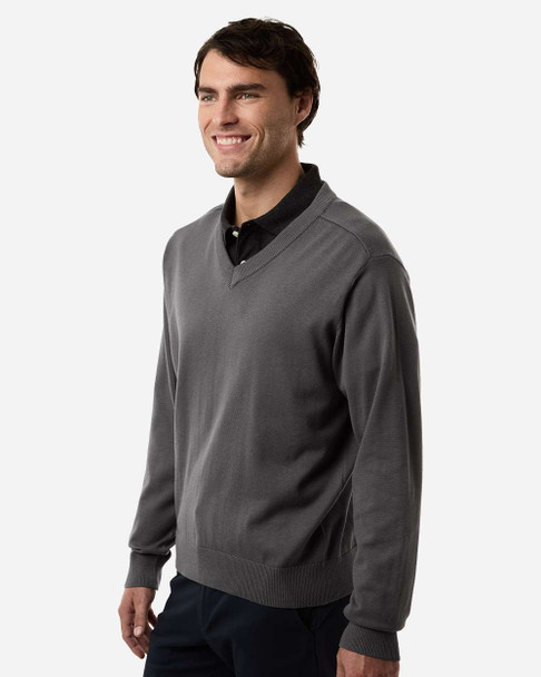 Devon & Jones  DG445 Men's New Classics V-Neck Sweater | Graphite