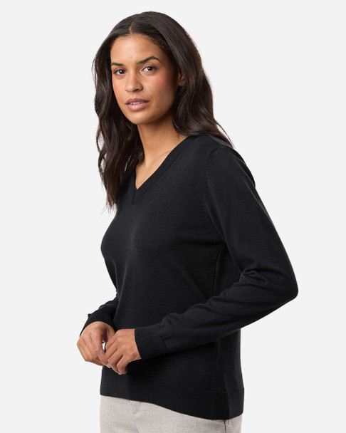 Devon & Jones DG445W Women's New Classics V-Neck Sweater | Black