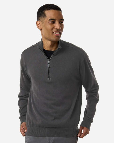 Devon & Jones  DG446 Men's New Classics Quarter-Zip Sweater | Graphite