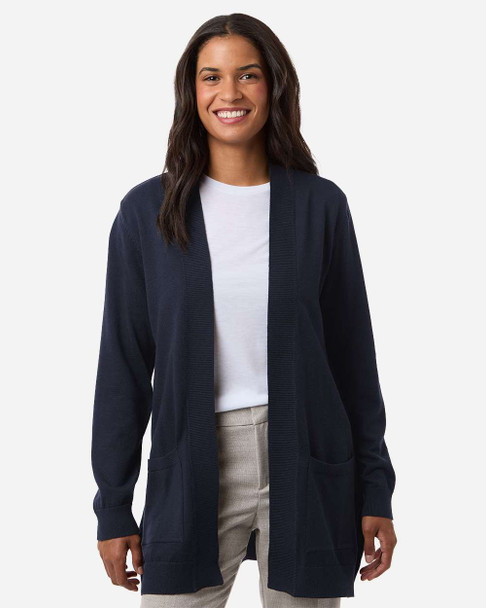 Devon & Jones  DG447W Women's New Classics Open Cardigan Sweater | Navy
