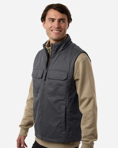 Harriton  M723 Unisex ClimaBloc® Station Vest | Dark Charcoal