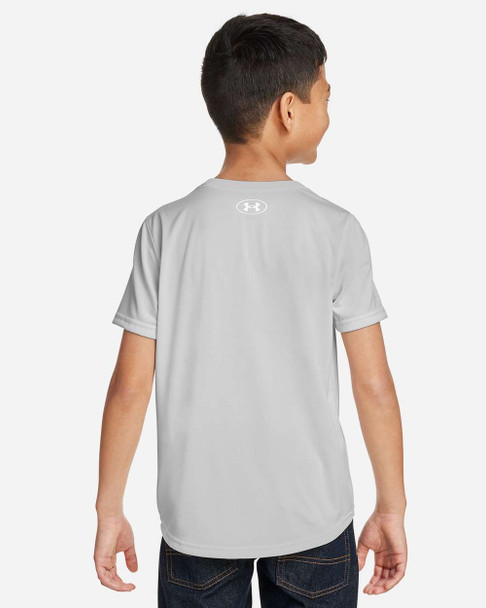 Under Armour 1377487 Youth Tech™ Team T-Shirt | Mod Grey Light Heather/ White