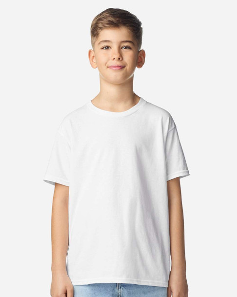 3000B Gildan Youth Light Cotton T-Shirt | White