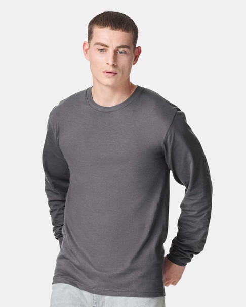 American Apparel 2007 Unisex Fine Jersey Long Sleeve Tee | Asphalt