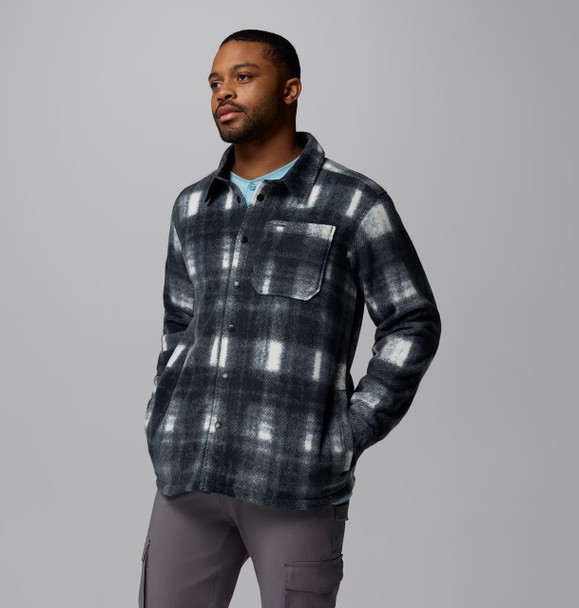 Columbia 209769 Men's Steens Mountain™ Printed Shirt Jacket II | Chalk Omblur