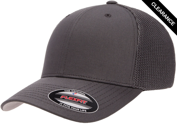Clearance - Flexfit 6511 Mesh Trucker Cap | Charcoal