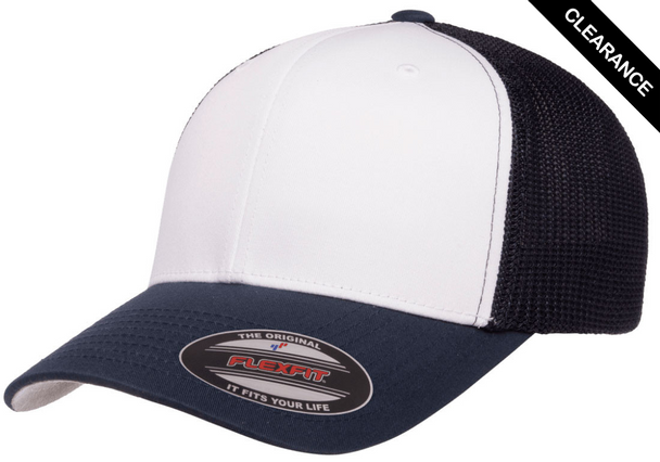 Clearance - Flexfit 6511 Mesh Trucker Cap | Navy/ White/ Navy