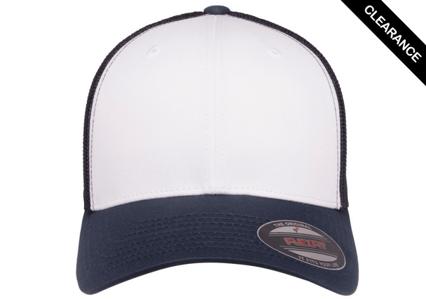 Clearance - Flexfit 6511 Mesh Trucker Cap | Navy/ White/ Navy