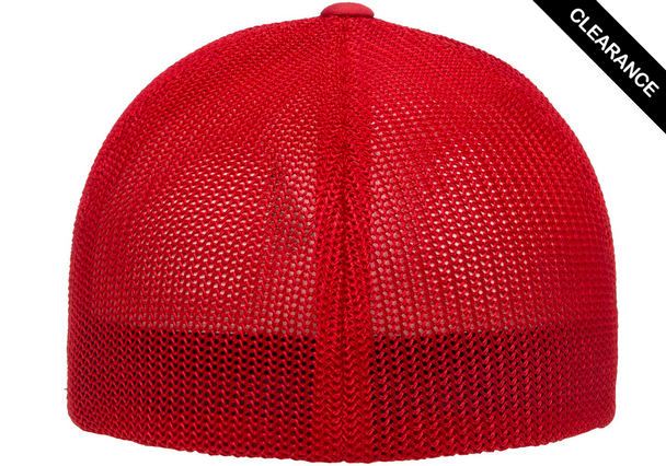 Clearance - Flexfit 6511 Mesh Trucker Cap | Red
