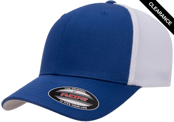 Clearance - Flexfit 6511 Mesh Trucker Cap | Royal/ White