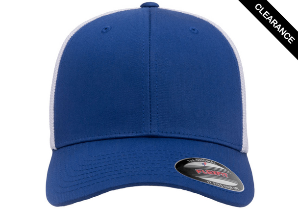 Clearance - Flexfit 6511 Mesh Trucker Cap | Royal/ White