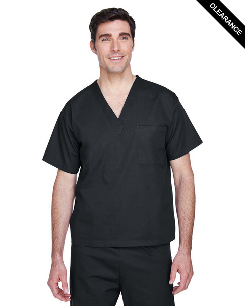 Clearance - Harriton M897 Adult Restore Scrub Top | Black