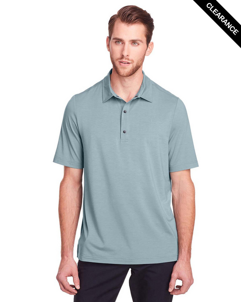 Clearance - North End NE100 Men's Jaq Snap-Up Stretch Performance Polo | Opal Blue