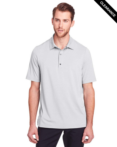Clearance - North End NE100 Men's Jaq Snap-Up Stretch Performance Polo | Platinum