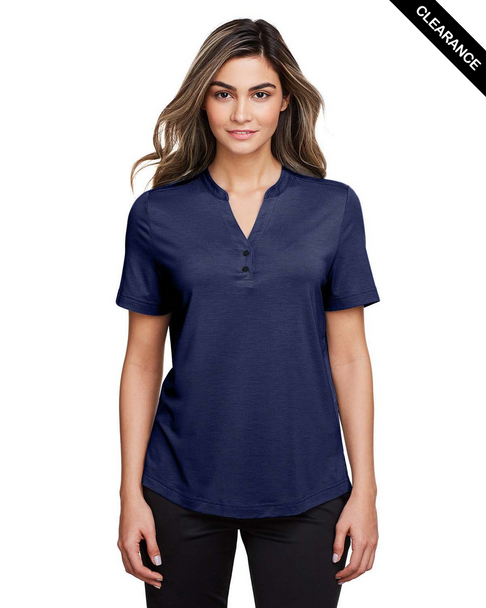 Clearance - North End NE100W Ladies' Jaq Snap-Up Stretch Performance Polo | Classic Navy