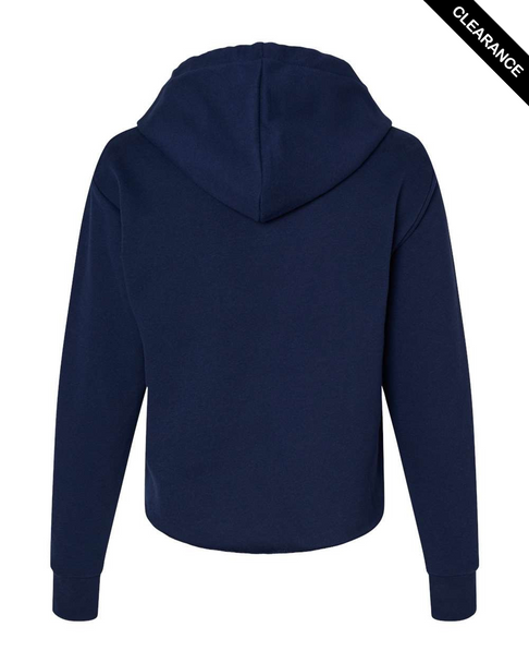 Clearance - Next Level 9384 Ladies' Cropped Pullover Hooded Sweatshirt | Midnight Navy