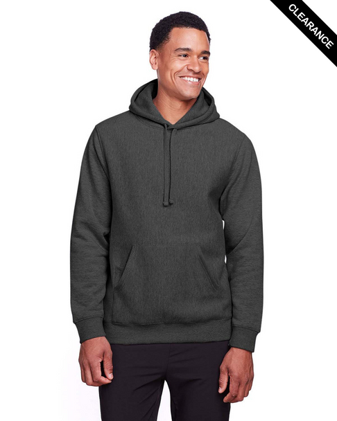 Clearance - Team 365 TT96 Adult Zone HydroSport Heavyweight Pullover Hooded Sweatshirt | Dark Grey Heather