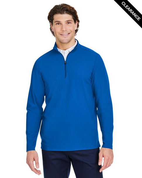 Clearance - Devon & Jones DG410 Crownlux Performance® Men's Windsor Welded Quarter-Zip | French Blue