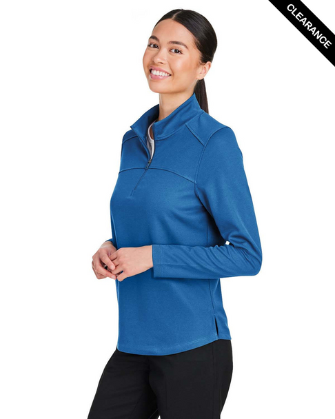 Clearance - North End NE412W Ladies' Express Tech Performance Quarter-Zip | Light Nautical Blue
