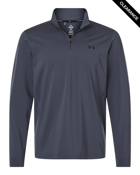 Clearance - Under Armour 1389864 Drive Quarter-Zip Pullover | Downpour Grey/ Midnight Navy