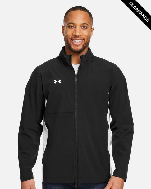 Clearance - Under Armour 1390159 Rival Stretch Jacket | Black/ White