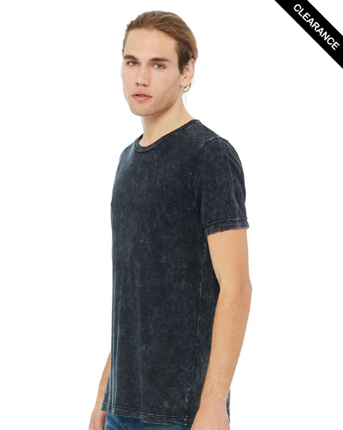 Clearance - 3650 Bella+Canvas Marble Poly Cotton Tee | Black Mineral Wash
